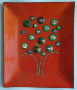 rectangular tray millefiore tree